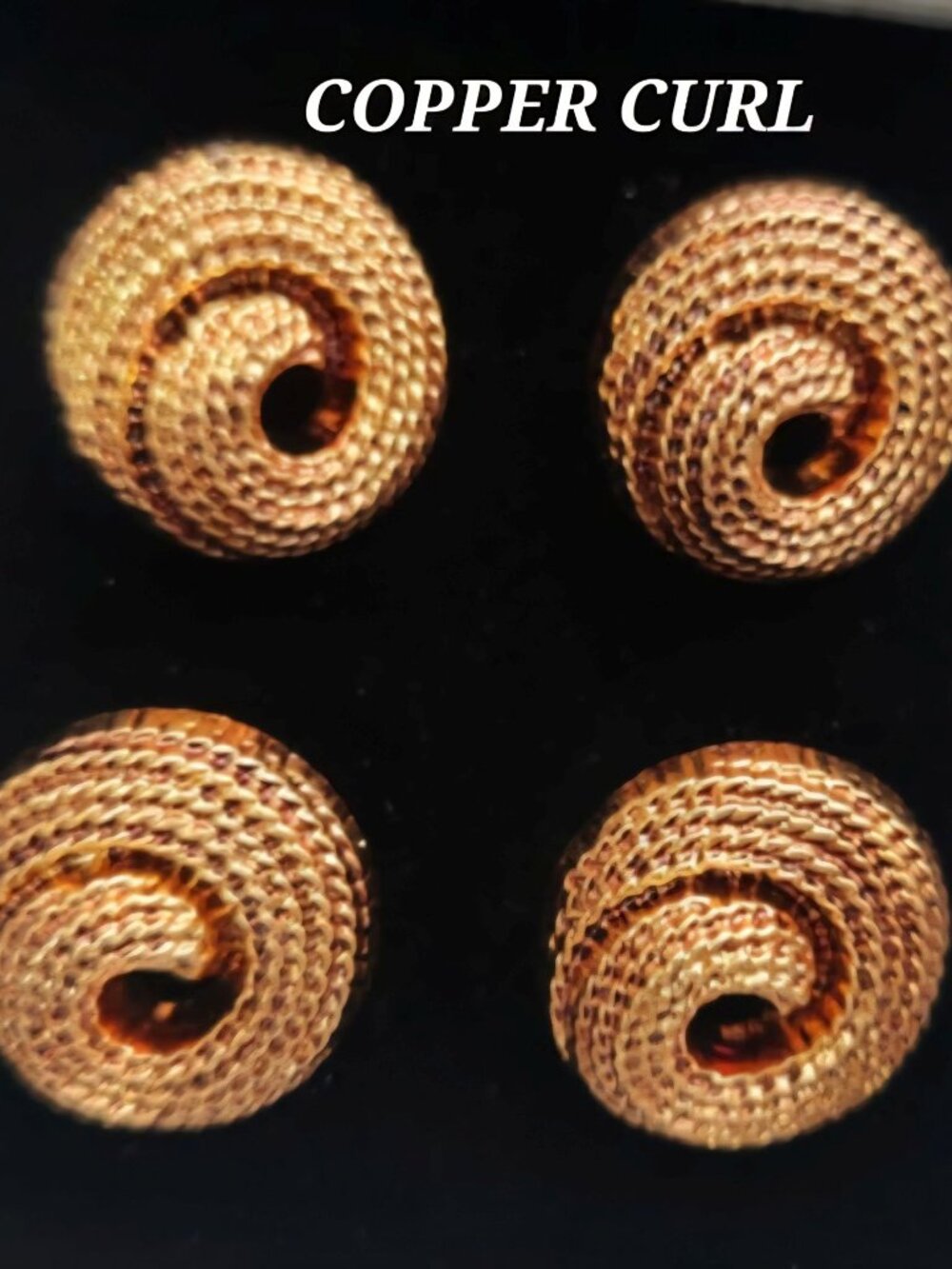 MAGNETIC NUMBER PINS "COPPER CURL" set of 4 NEW in box by ORNAMENTS